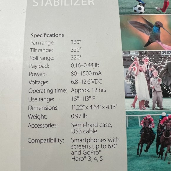 πSmooth Q 3-Axis Handheld Gimbal Stabilizer for Smartphones & Action Cameras - Picture 3 of 16